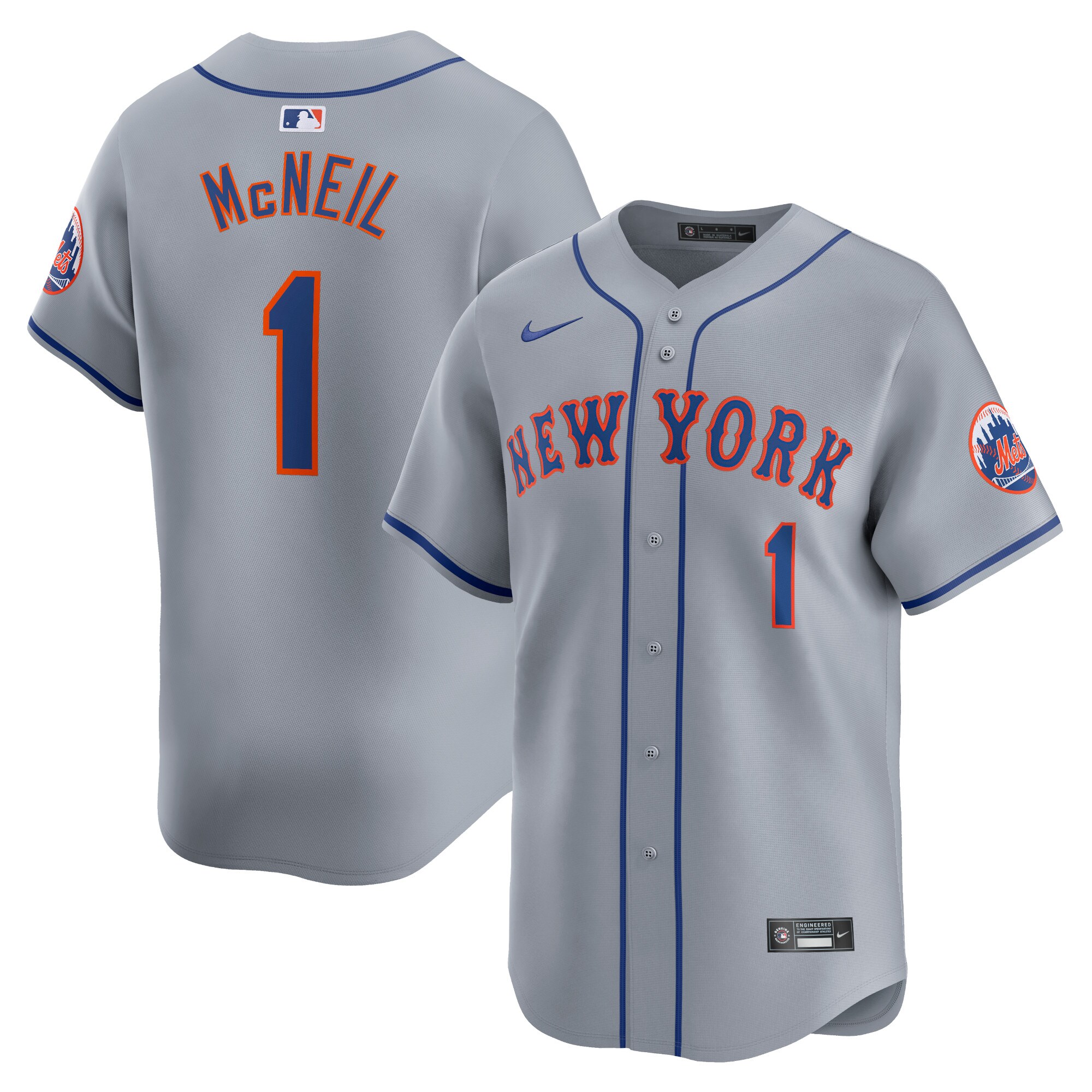 Jeff Mcneil New York Mets Away Limited Player Baseball Jersey - Gray