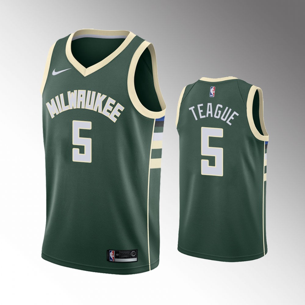 Jeff Teague Milwaukee Bucks Icon Edition Green Swingman Basketball Jersey