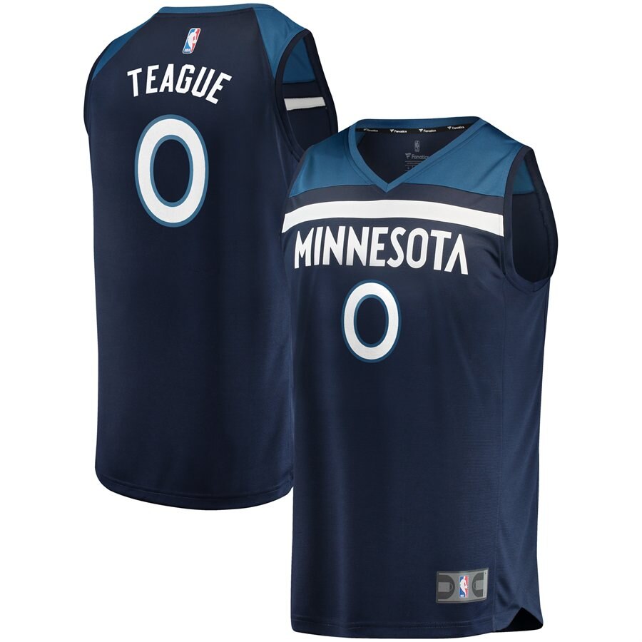 Jeff Teague Minnesota Timberwolves Fanatics Branded Youth Fast Break Road Replica Basketball Jersey Navy - Icon Edition