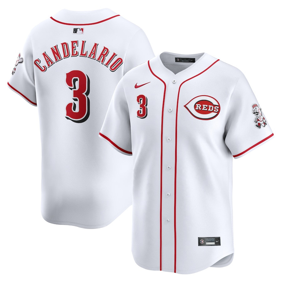 Jeimer Candelario 3 Cincinnati Reds Home Limited Player Men Jersey - White