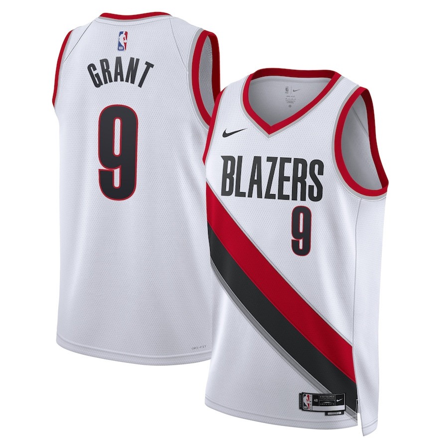 Jerami Grant 9 Portland Trail Blazers Unisex Swingman Basketball Jersey - Association Edition - White - JS572 