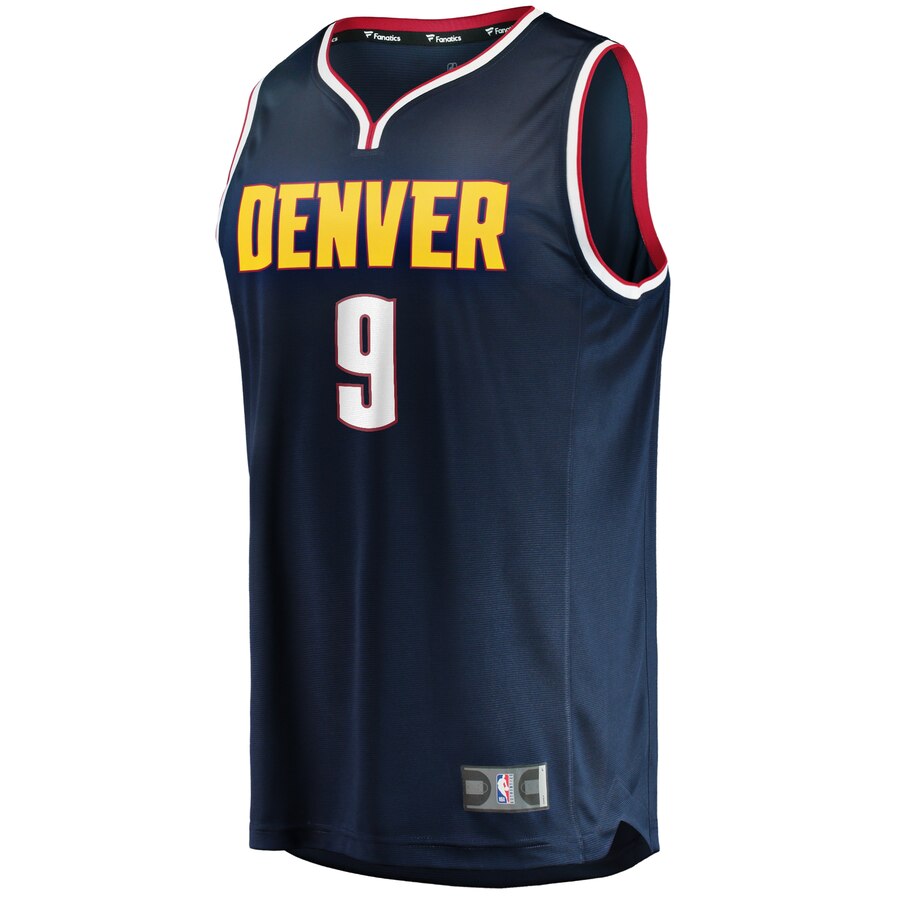 Alternative view of Jerami Grant Denver Nuggets Fanatics Branded Fast Break Replica Basketball Jersey Navy - Icon Edition