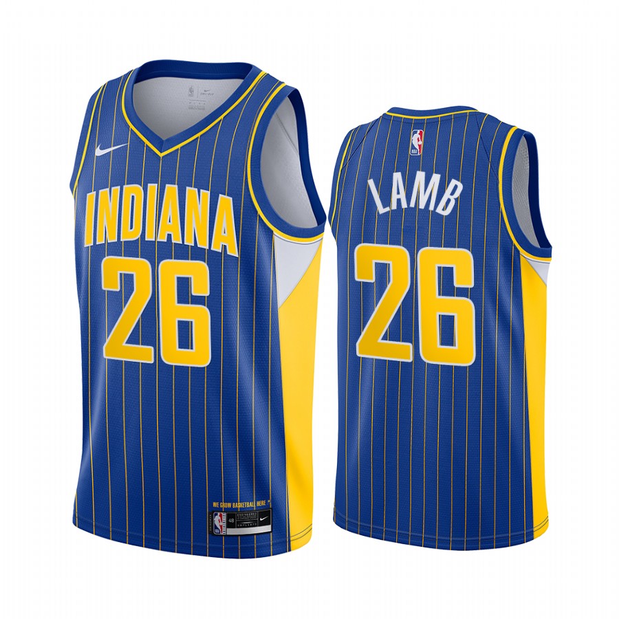 Jeremy Lamb Indiana Pacers 2020-21 Blue City Edition Basketball Jersey New Uniform