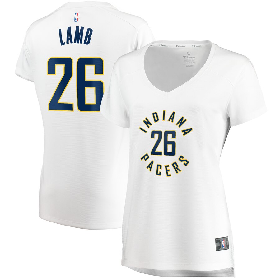Jeremy Lamb Indiana Pacers Fanatics Branded Women's Fast Break Replica Basketball Jersey White - Association Edition