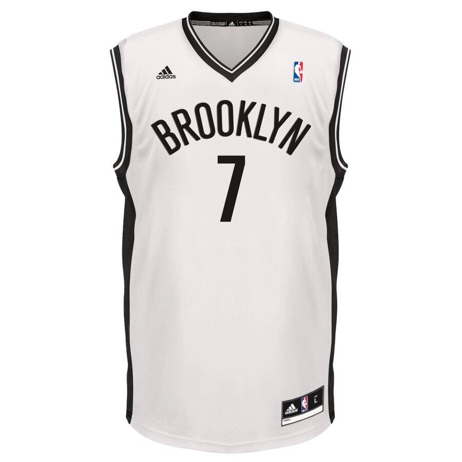 Alternative view of Jeremy Lin Brooklyn Nets Adidas Home Replica Jersey - White