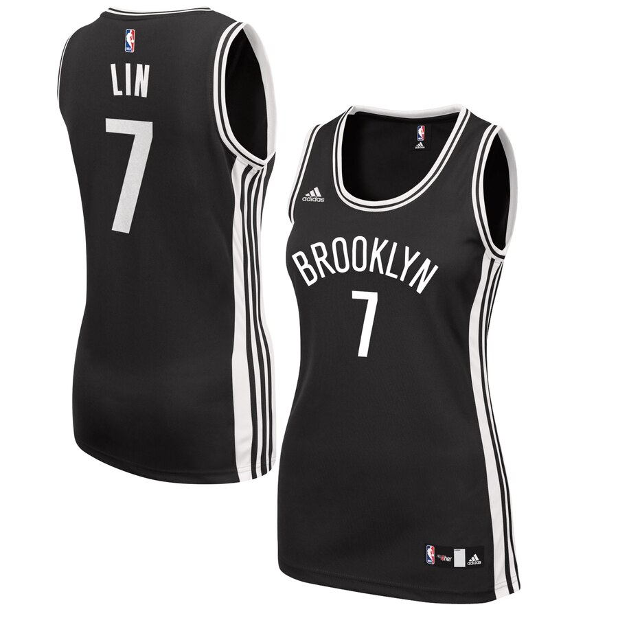 Jeremy Lin Brooklyn Nets Adidas Women's Road Replica Jersey - Black