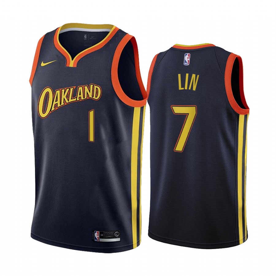 Jeremy Lin Golden State Warriors Navy City Edition Oakland 2020-21 Basketball Jersey