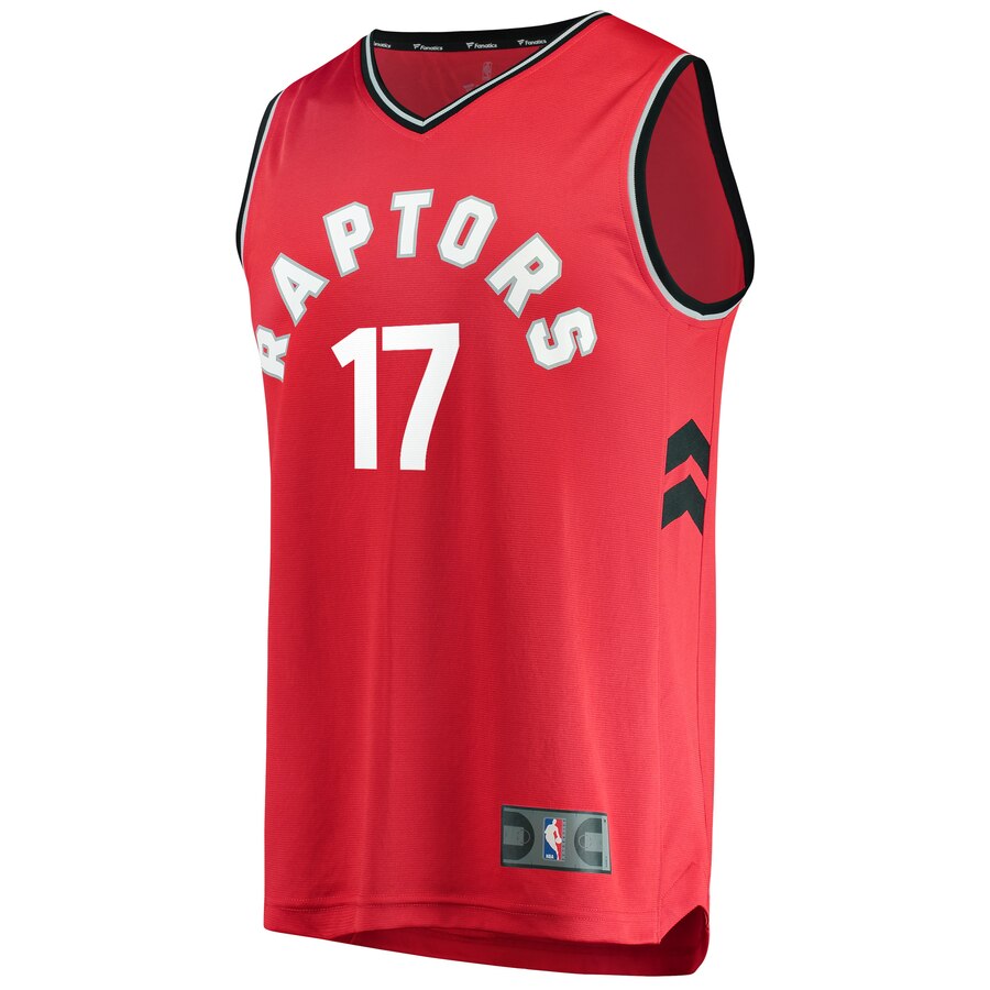 Alternative view of Jeremy Lin Toronto Raptors Fanatics Branded Fast Break Replica Basketball Jersey - Icon Edition - Red