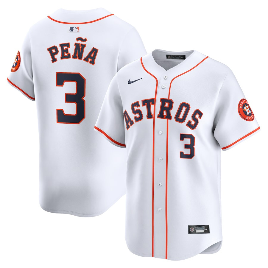 Jeremy Peña 3 Houston Astros Home Limited Men Baseball Jersey - White 