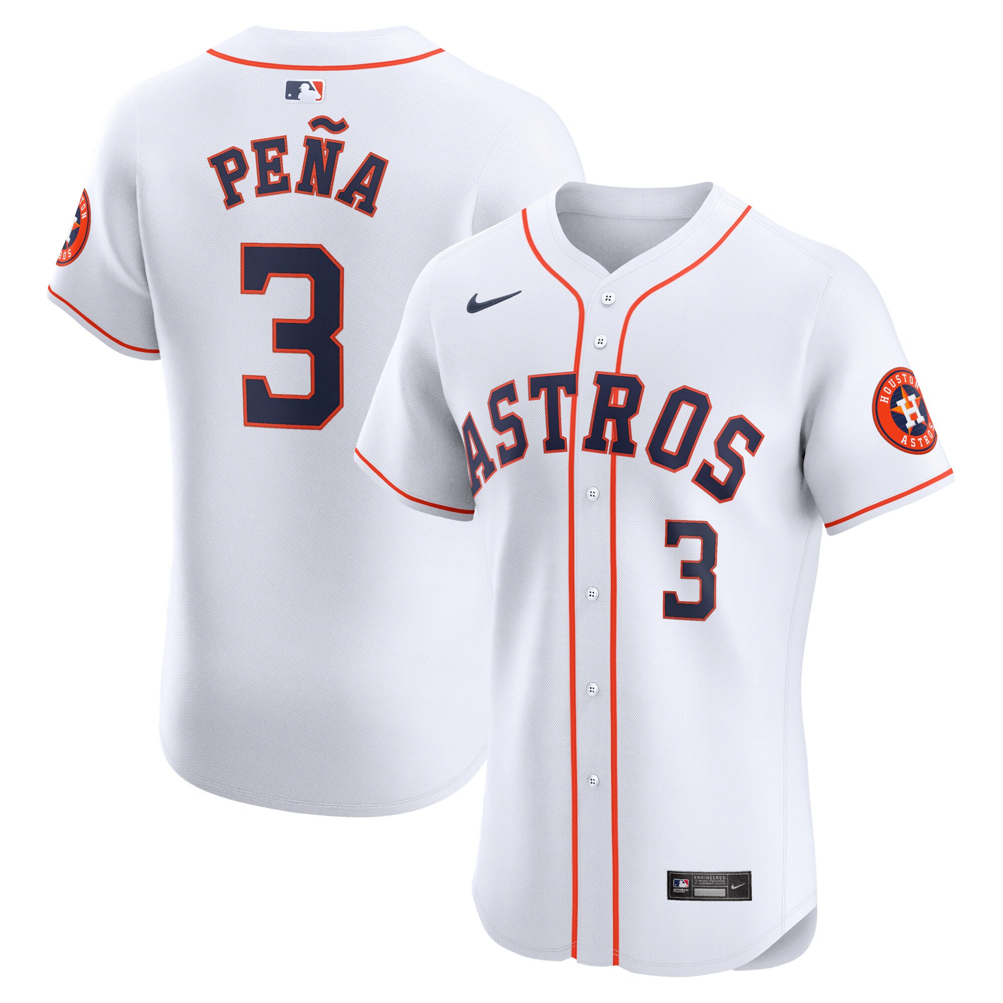 Jeremy PeÃƒÆ’Ã‚Â±a Houston Astros Home Elite Player Baseball Jersey - White