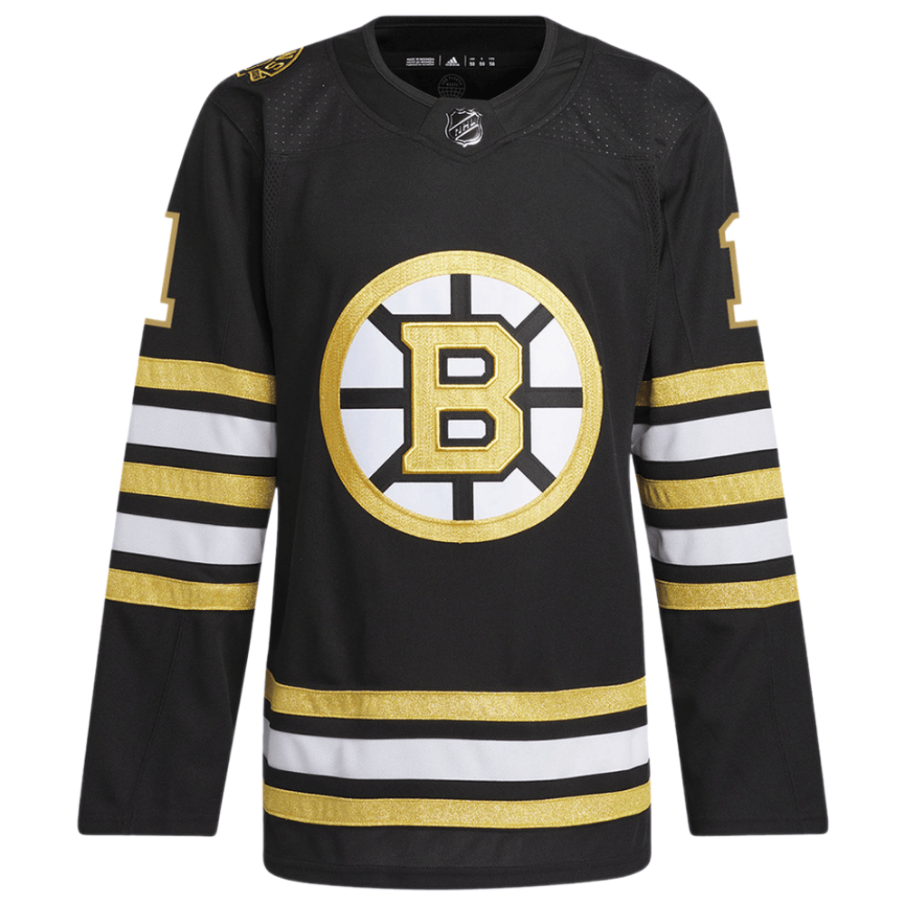 Alternative view of Jeremy Swayman 1 Boston Bruins 100th Anniversary Primegreen Home Men Hockey Jersey - Black - JS435 