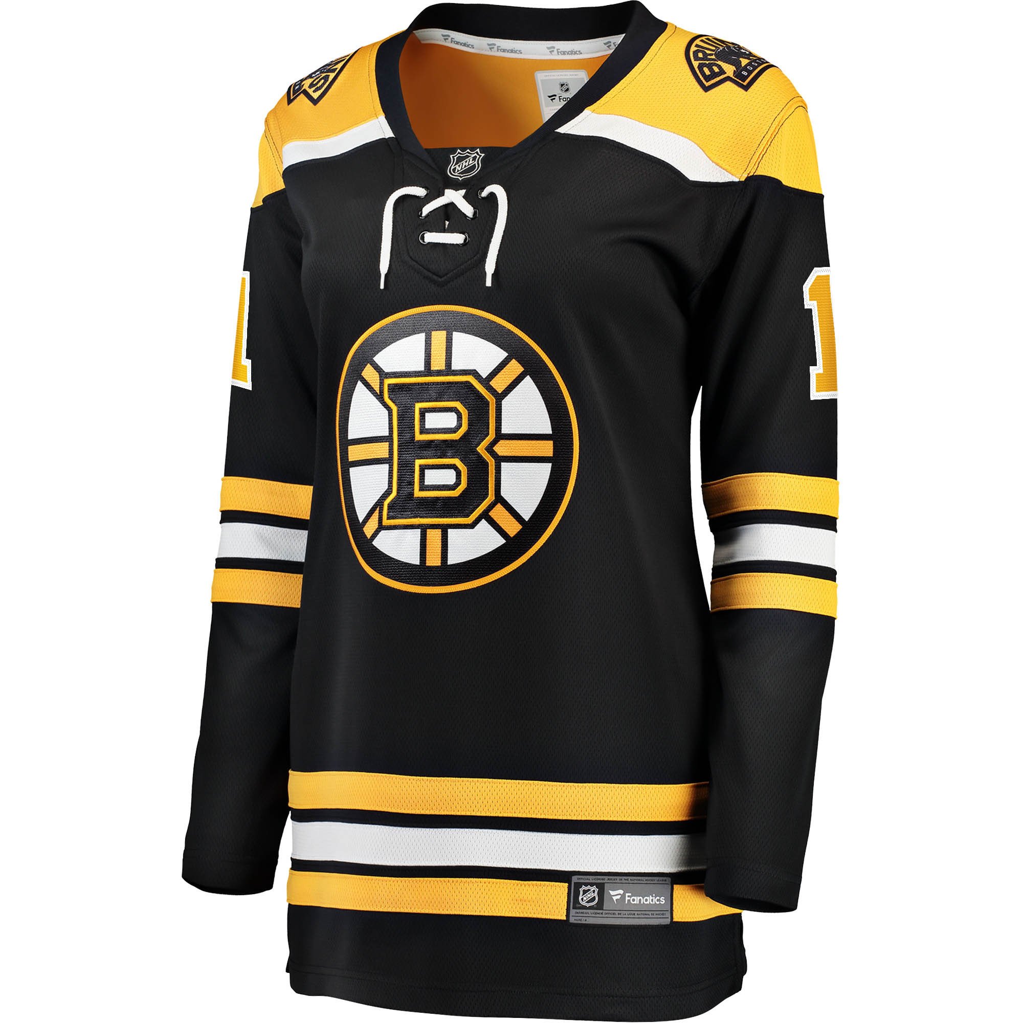 Alternative view of Jeremy Swayman 1 Boston Bruins Home Breakaway Hockey Jersey - Women, Black - JS747 