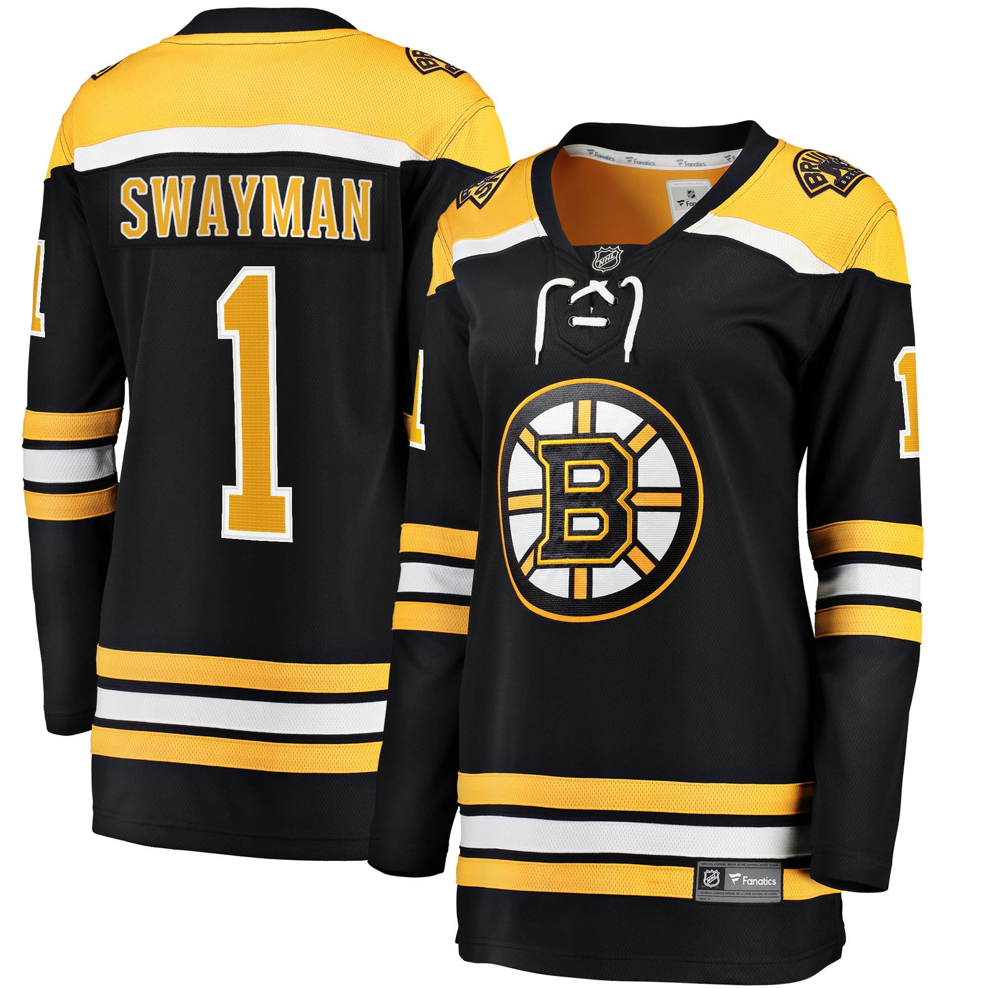 Jeremy Swayman 1 Boston Bruins Home Breakaway Hockey Jersey - Women, Black - JS747 