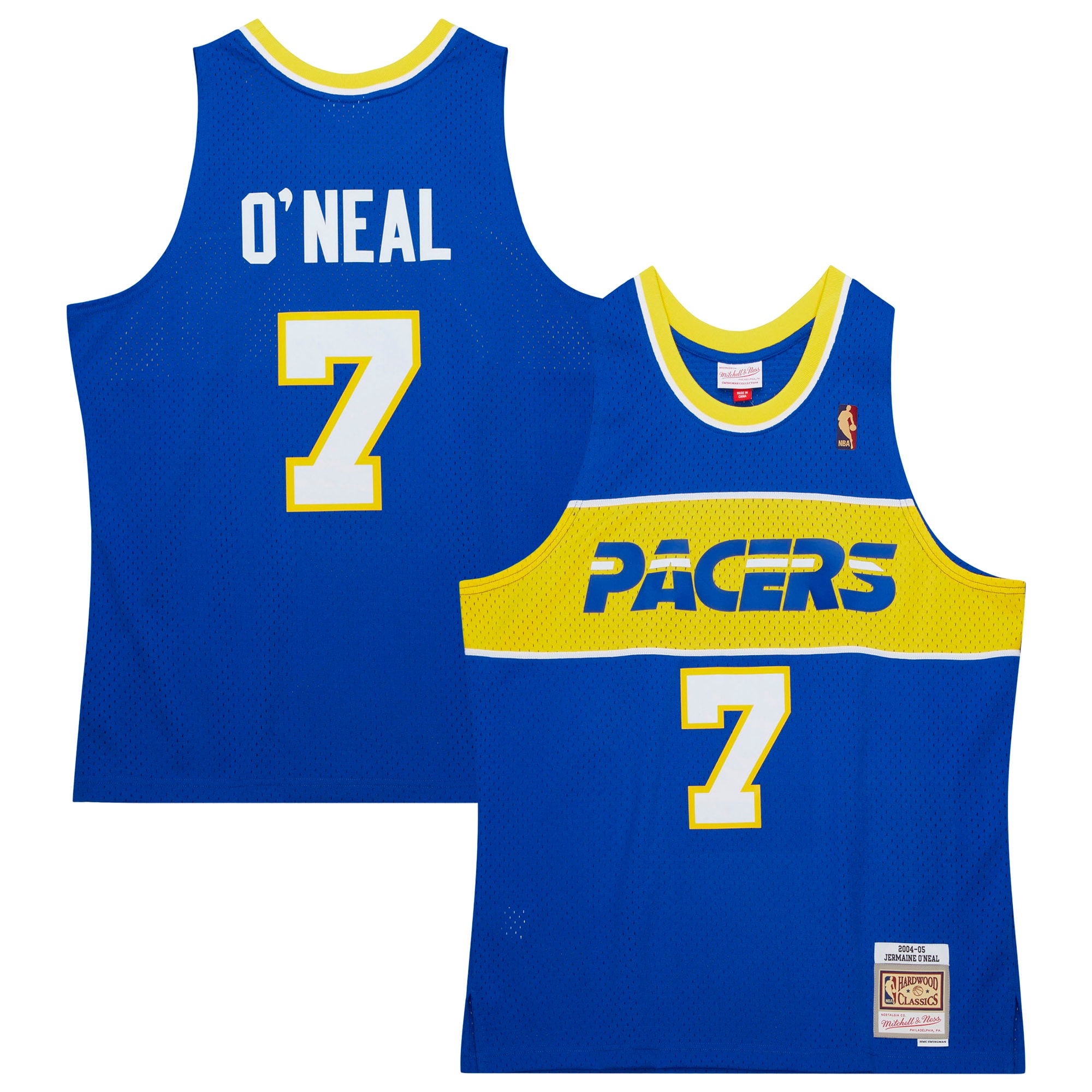 Jermaine O'neal Indiana Pacers Mitchell & Ness  2004/05 Hardwood Classics Swingman Basketball Jersey - Royal