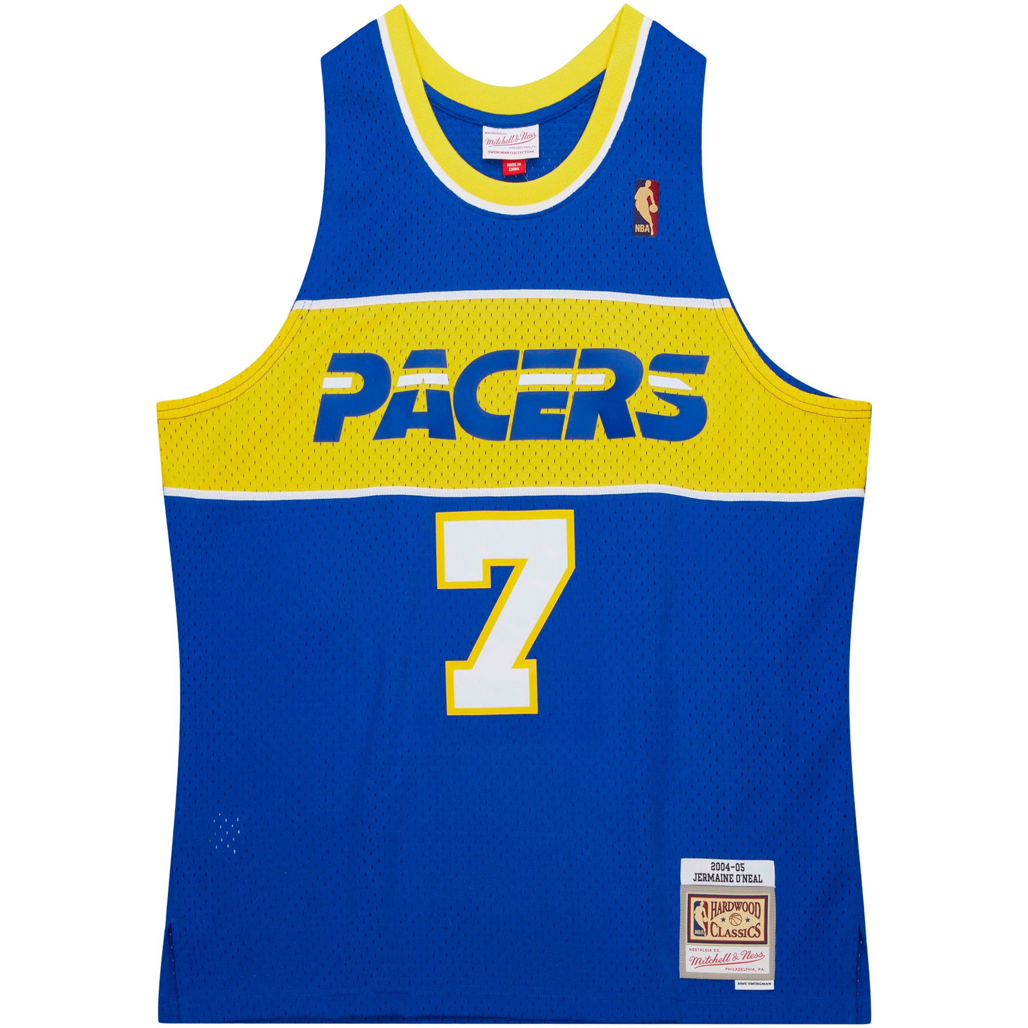 Alternative view of Jermaine O'neal Indiana Pacers Mitchell & Ness 2004/05 Hardwood Classics Swingman Basketball Jersey - Royal