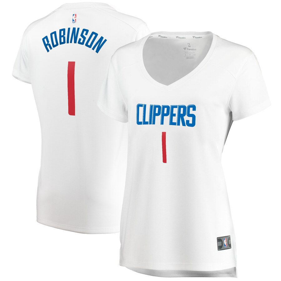 Jerome Robinson La Clippers Fanatics Branded Women's Fast Break Player Basketball Jersey - Association Edition - White