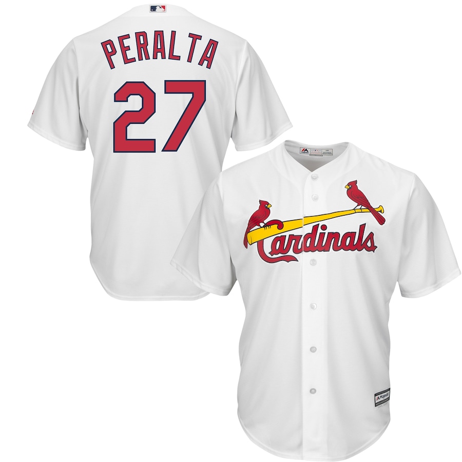 Jhonny Peralta St. Louis Cardinals Majestic Official Cool Base Player Baseball Jersey - White