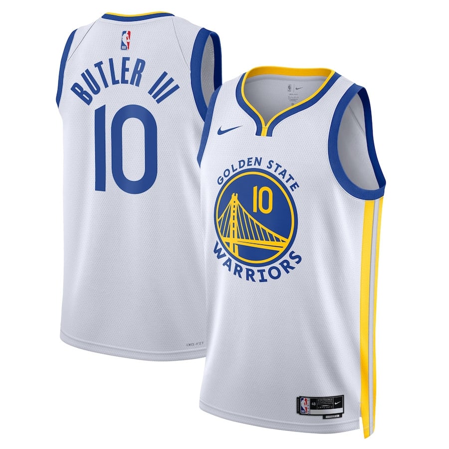 Jimmy Butler 10Golden State Warriors Unisex Swingman Basketball Jersey - Association Edition - White - JS722 