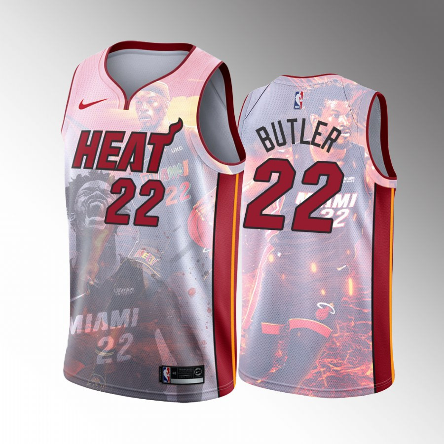 Jimmy Butler 22 Buckets Highlights Miami Heat White Printing Men Basketball Jersey Special - JS169 