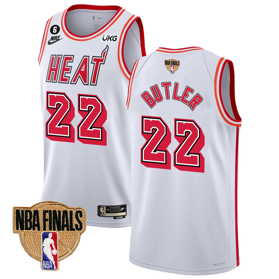 Jimmy Butler 22 Miami Heat Final Champions 2023 Swingman Basketball Jersey - Classic Edition - White - JS424 