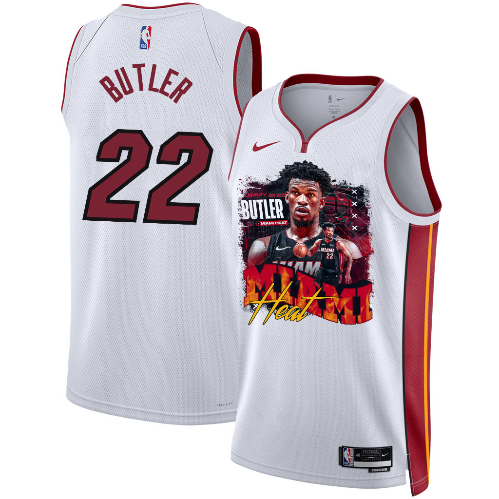 Jimmy Butler 22 Miami Heat Star Performer 2023 NBA Champions Swingman Basketball Jersey - White - JS490 