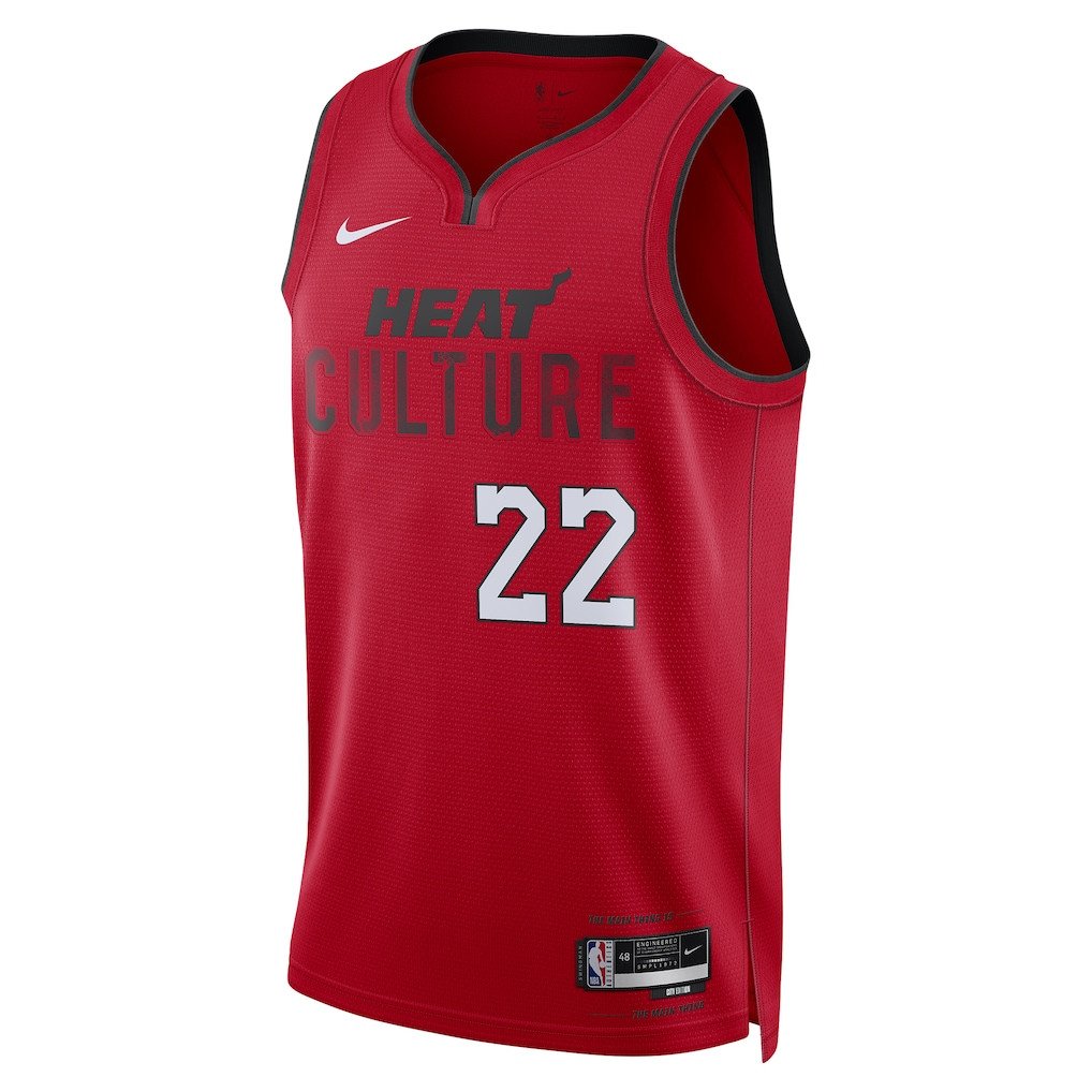 Alternative view of Jimmy Butler 22 Miami Heat Unisex 2024/25 Swingman Player Basketball Jersey - City Edition - Red - JS365 