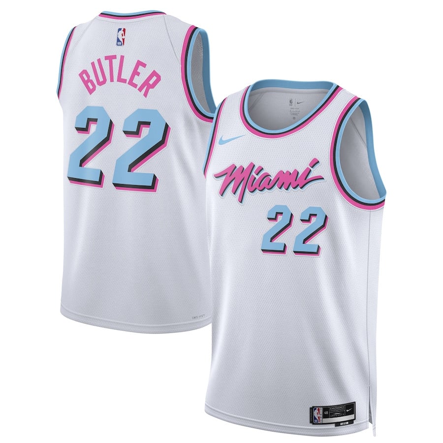 Jimmy Butler 22 Miami Heat Unisex 2024/25 Swingman Player Basketball Jersey - City Edition - White - JS335 