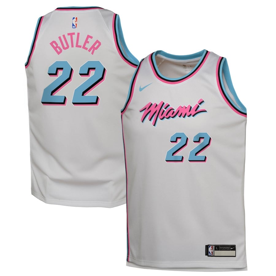 Jimmy Butler 22 Miami Heat YOUTH 2024/25 Swingman Player Basketball Jersey - City Edition - White - JS989 