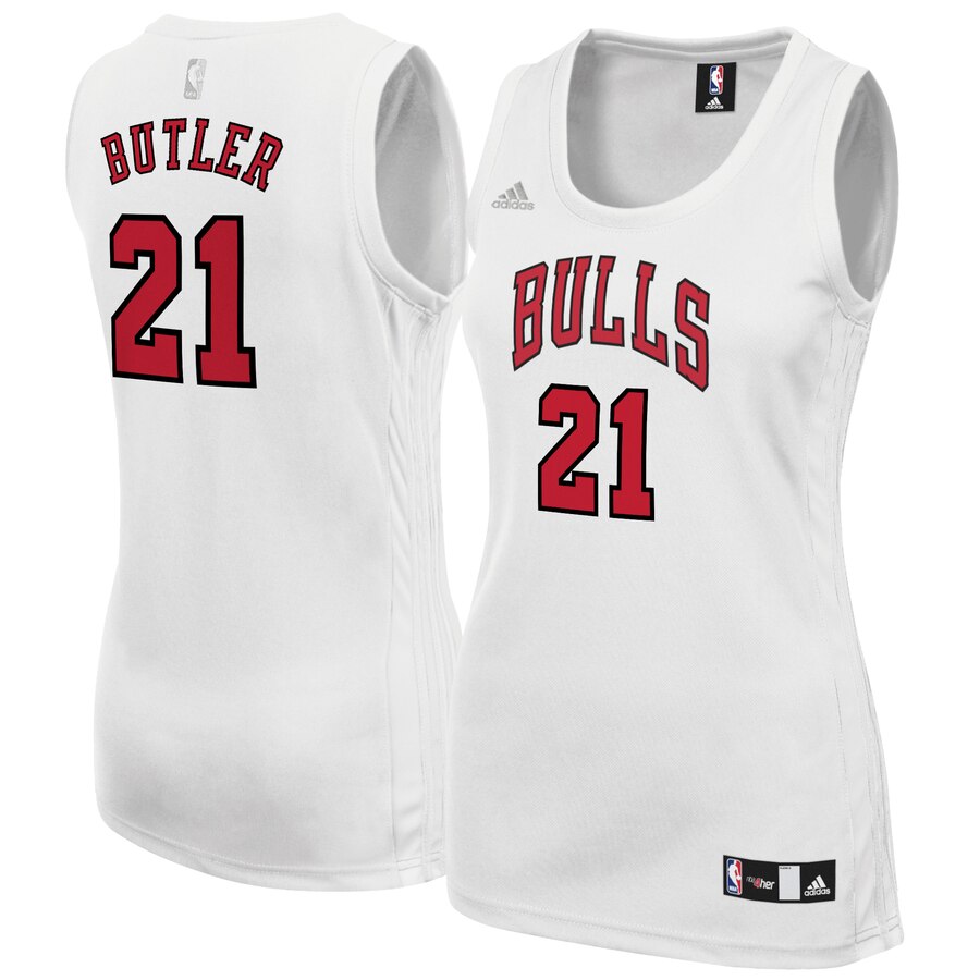 Jimmy Butler Chicago Bulls Adidas Women's Fashion Replica Basketball Jersey - White
