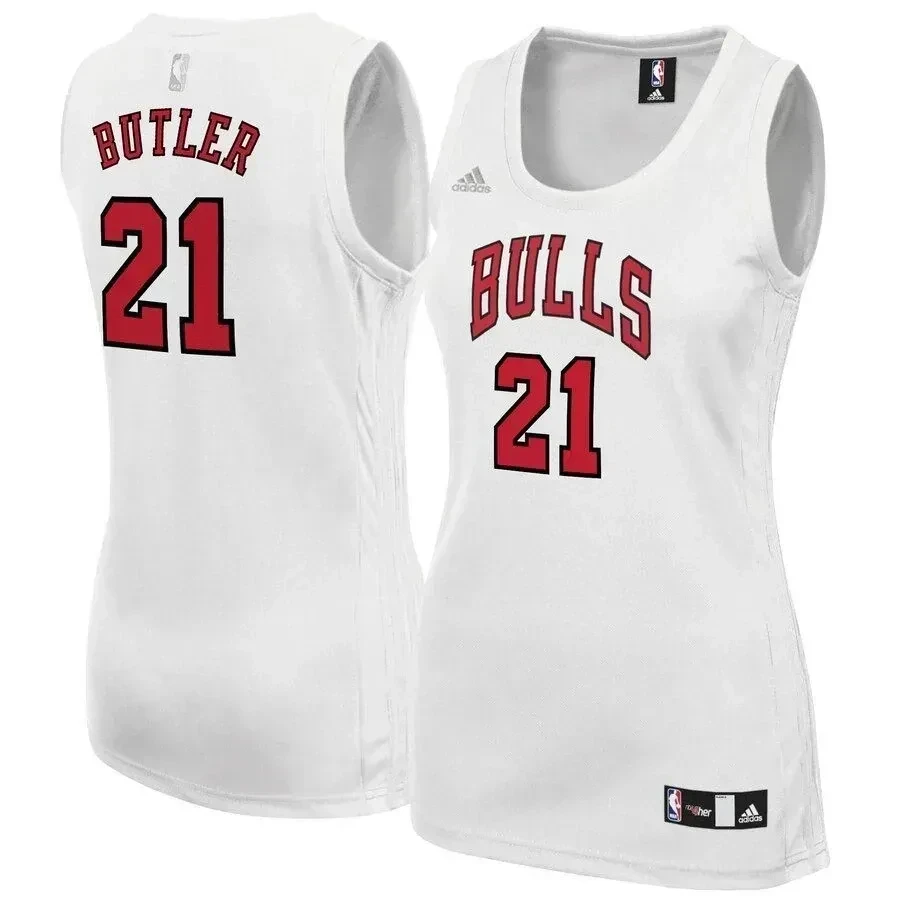 Jimmy Butler Chicago Bulls Women's Fashion Basketball Jersey - White - JS186 