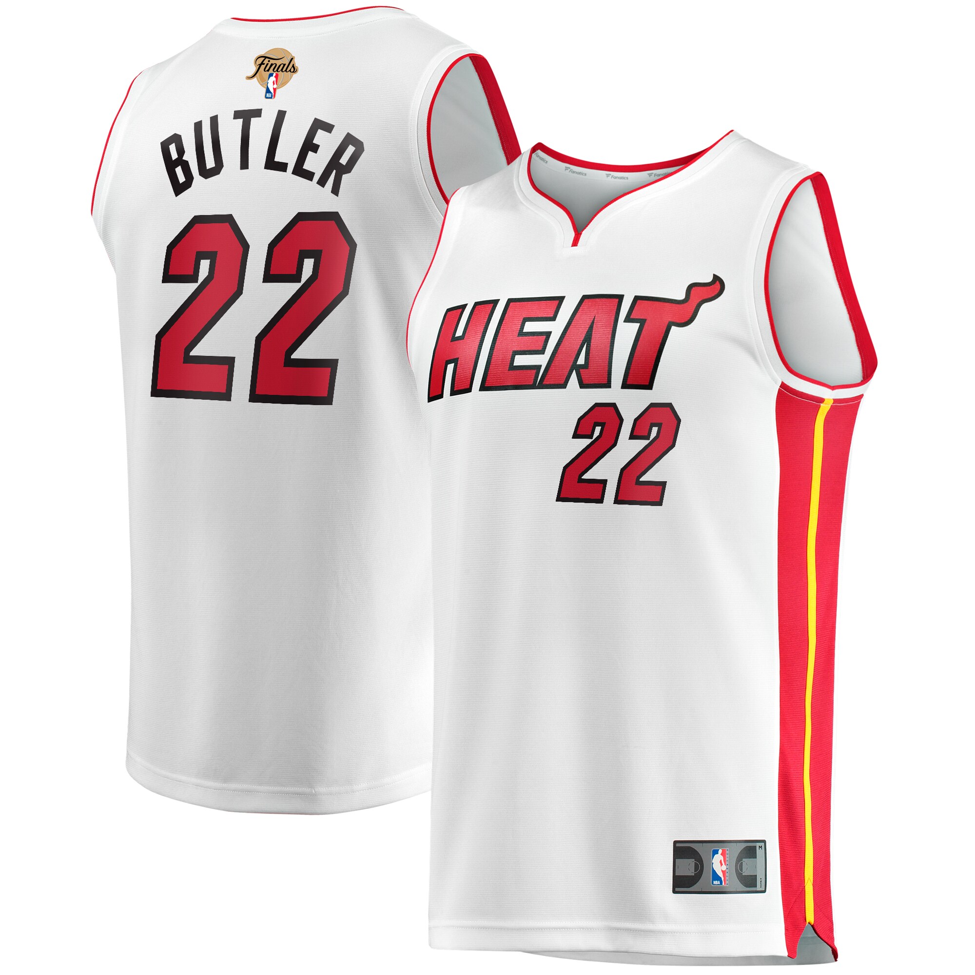 Alternative view of Jimmy Butler Miami Heat Fanatics Branded 2023 Nba Finals Fast Break Player Basketball Jersey - Association Edition - White