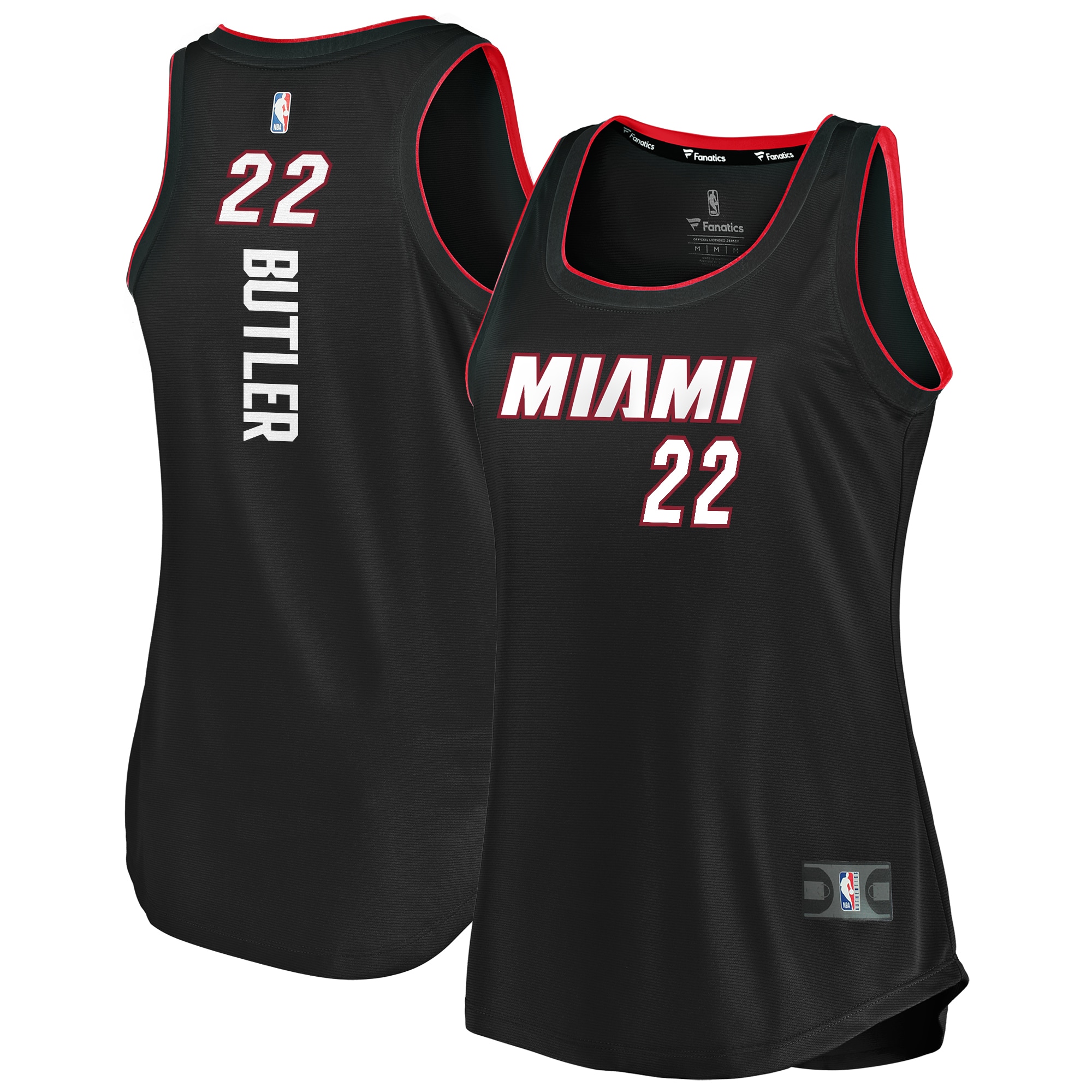 Jimmy Butler Miami Heat Fanatics Branded Women’s 2019/20 Fast Break Team Tank Basketball Jersey – Icon Edition – Black