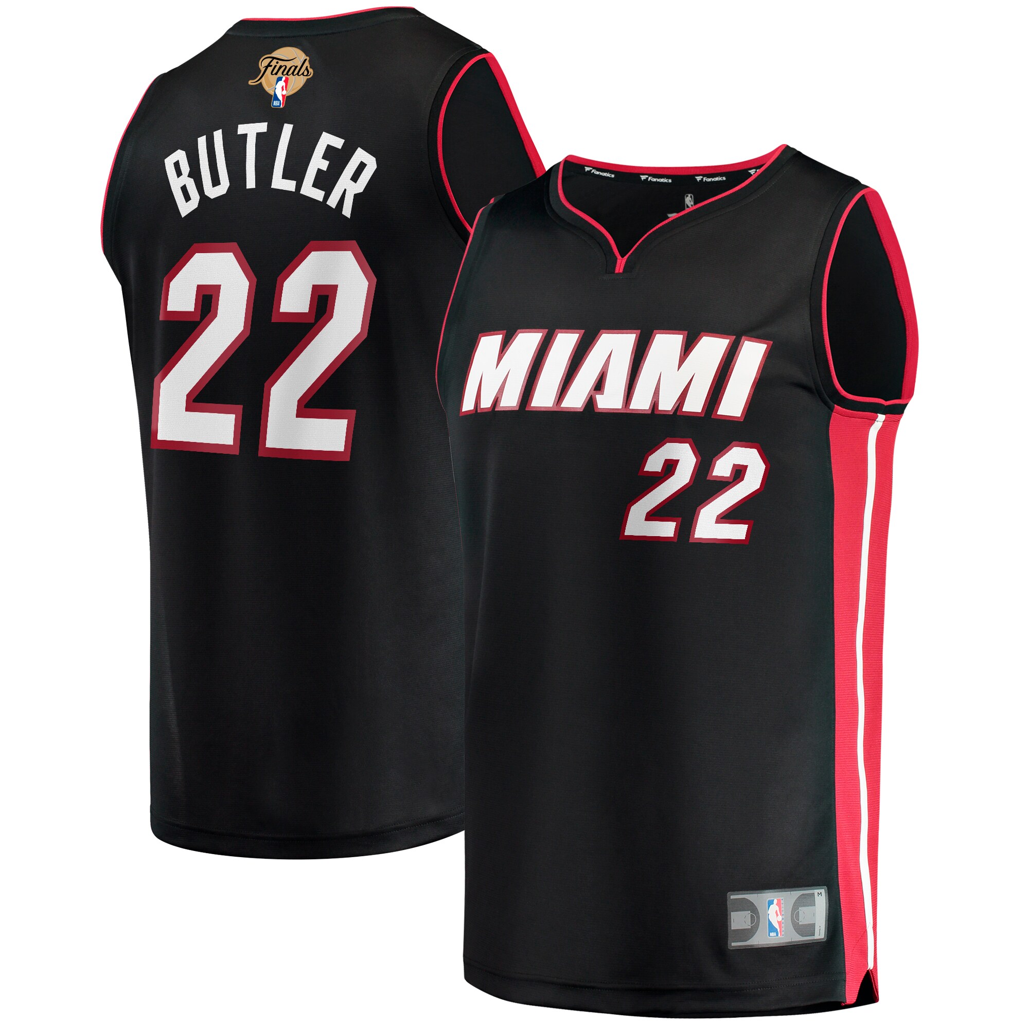 Alternative view of Jimmy Butler Miami Heat Fanatics Branded Youth 2023 Nba Finals Fast Break Player Basketball Jersey - Icon Edition - Black