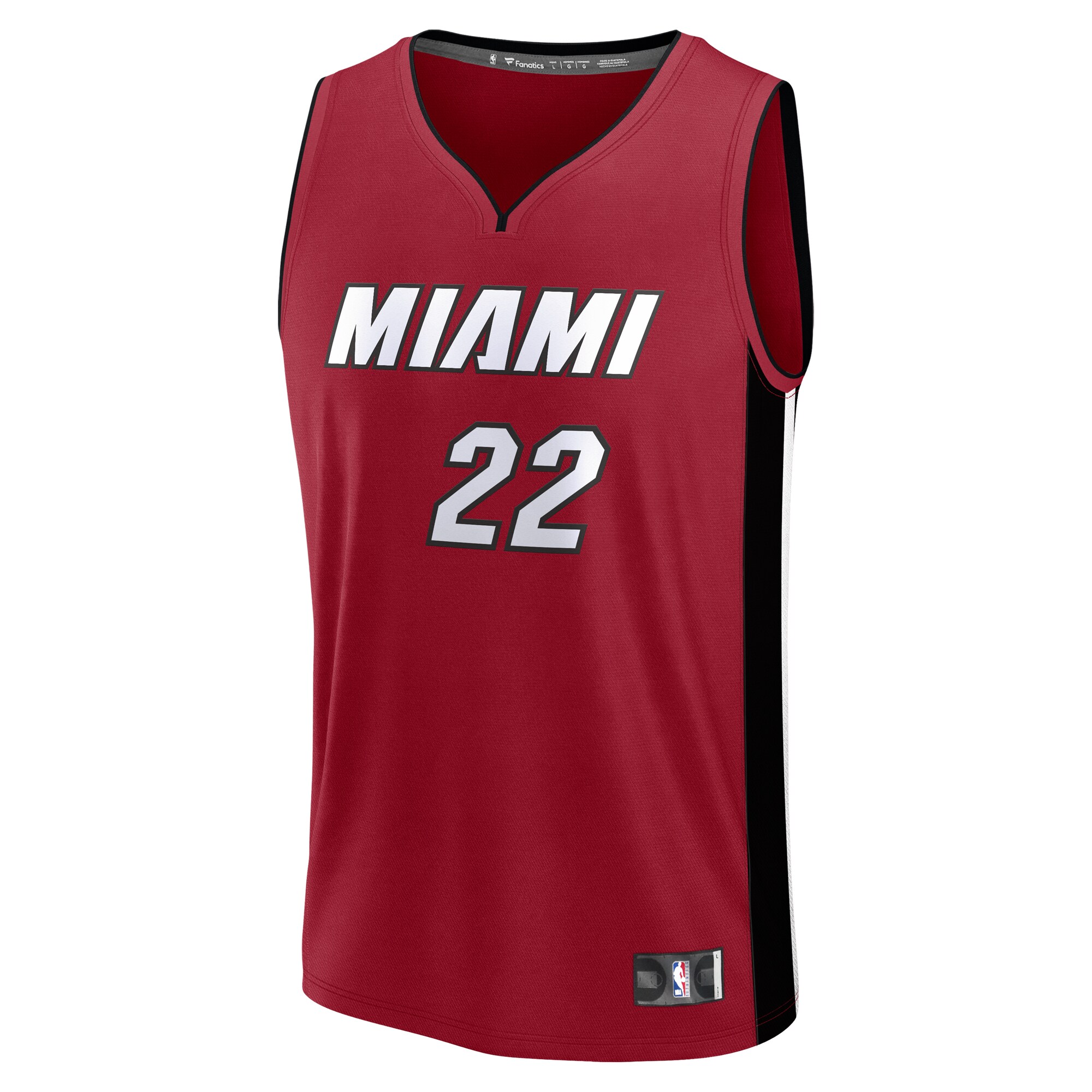 Alternative view of Jimmy Butler Miami Heat Fanatics Fast Break Replica Player Basketball Jersey - Statement Edition - Red