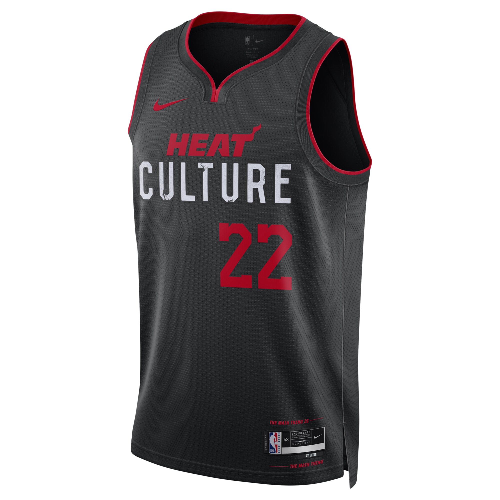 Alternative view of Jimmy Butler Miami Heat Unisex 2023/24 Swingman Basketball Jersey - Black - City Edition