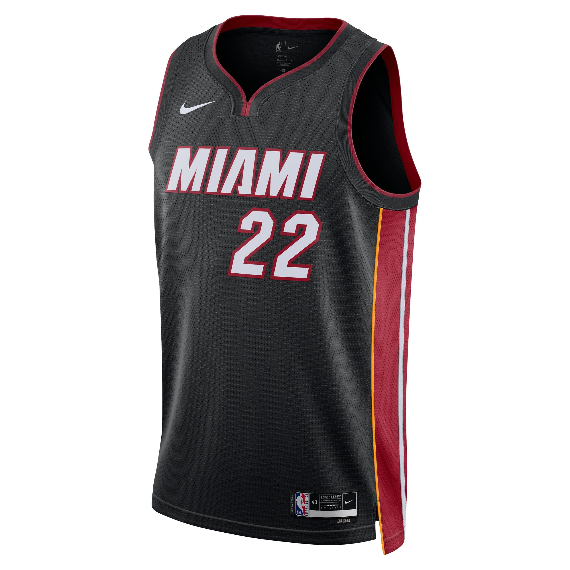 Alternative view of Jimmy Butler Miami Heat Unisex Swingman Basketball Jersey - Icon Edition - Black