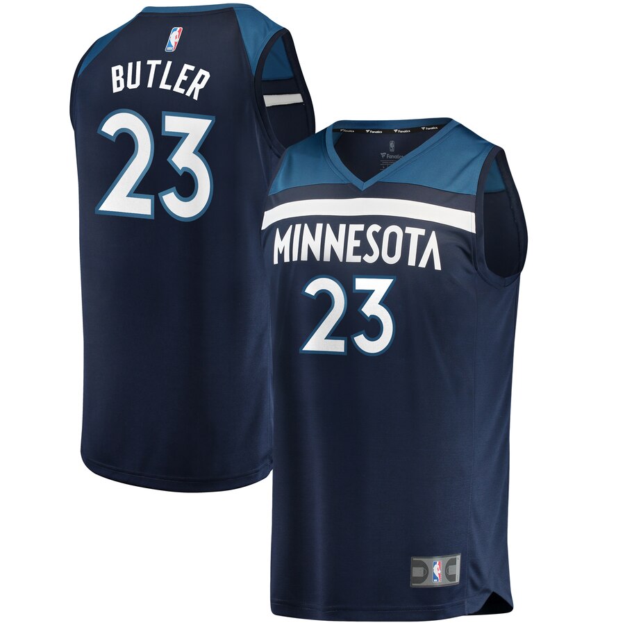 Jimmy Butler Minnesota Timberwolves Fanatics Branded Fast Break Replica Basketball Jersey Navy - Icon Edition