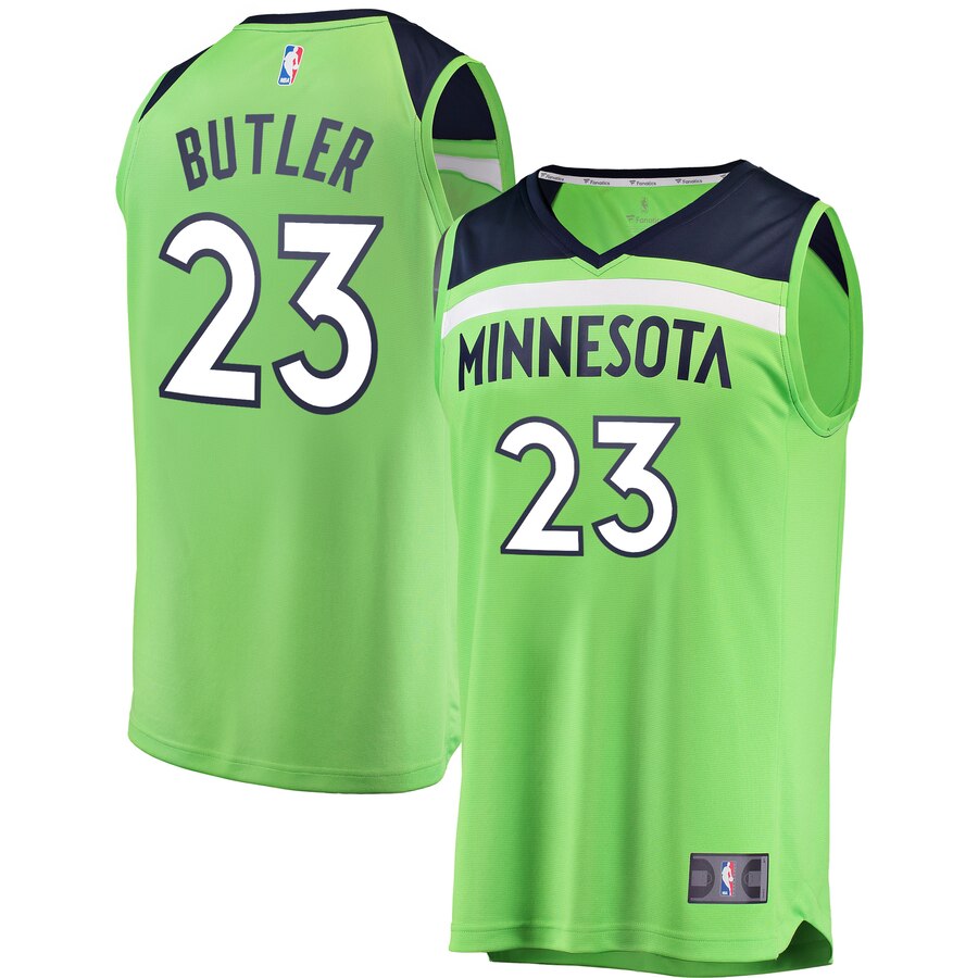 Jimmy Butler Minnesota Timberwolves Fanatics Branded Youth Fast Break Replica Basketball Jersey Neon Green - Statement Edition