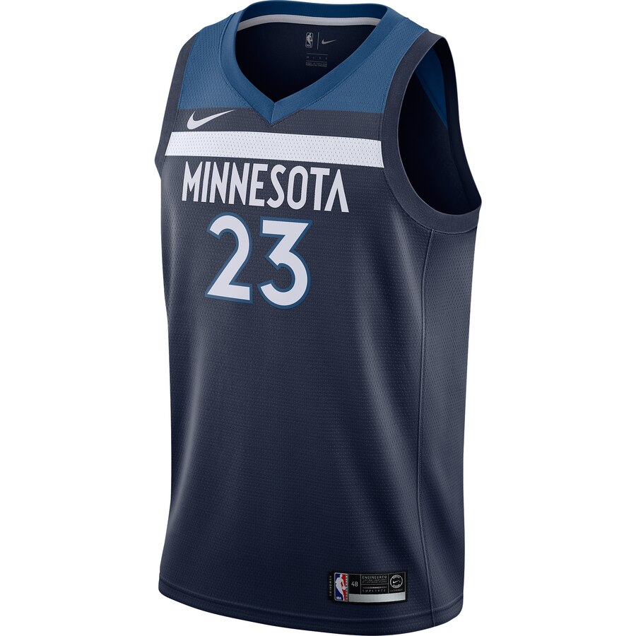 Alternative view of Jimmy Butler Minnesota Timberwolves Swingman Basketball Jersey - Icon Edition - Navy