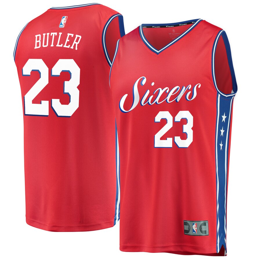 Jimmy Butler Philadelphia 76ers Fanatics Branded Youth Fast Break Replica Player Basketball Jersey- Statement Edition - Red