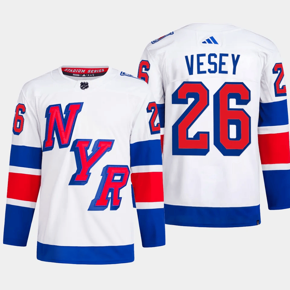 Jimmy Vesey 26 New York Rangers 2024 Stadium Series Primegreen Men Hockey Jersey - White - JS180 