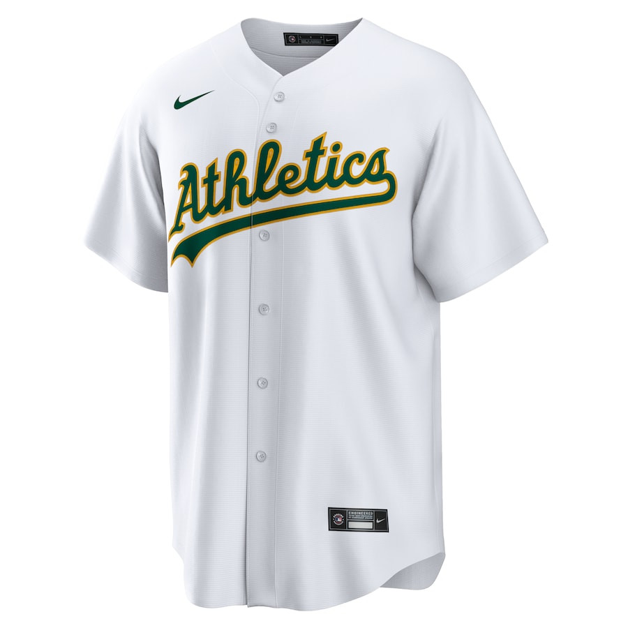 Alternative view of JJ Bleday 33 Oakland Athletics Home Men Baseball Jersey - White 