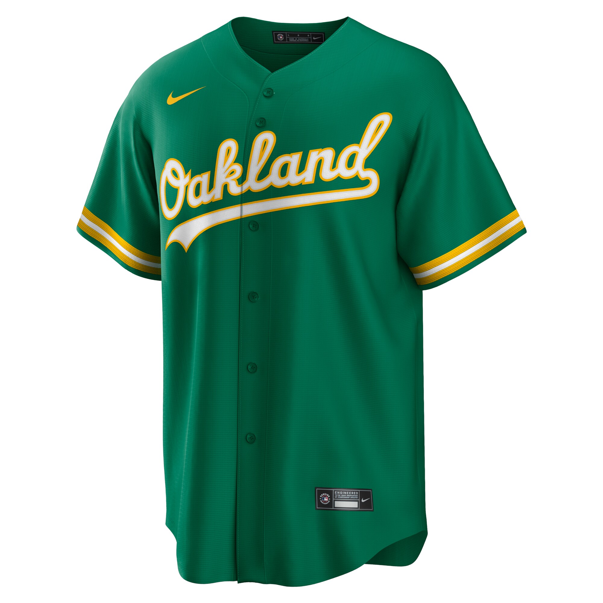 Alternative view of Jj Bleday Oakland Athletics Alternate Replica Baseball Jersey - Kelly Green