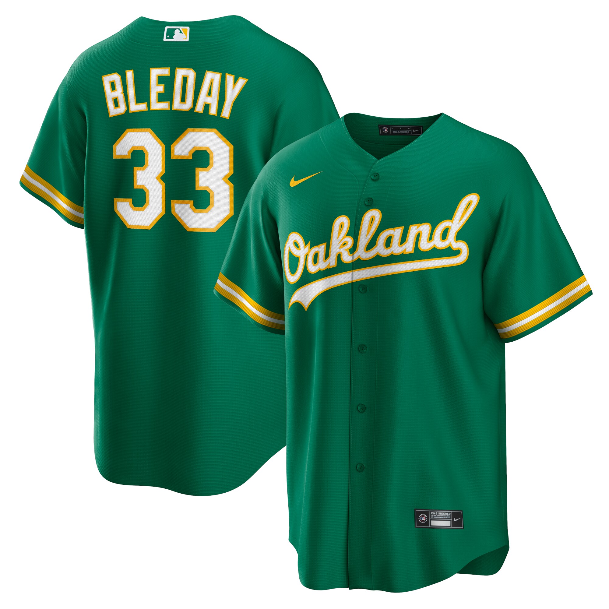 Jj Bleday Oakland Athletics Alternate Replica Baseball Jersey - Kelly Green