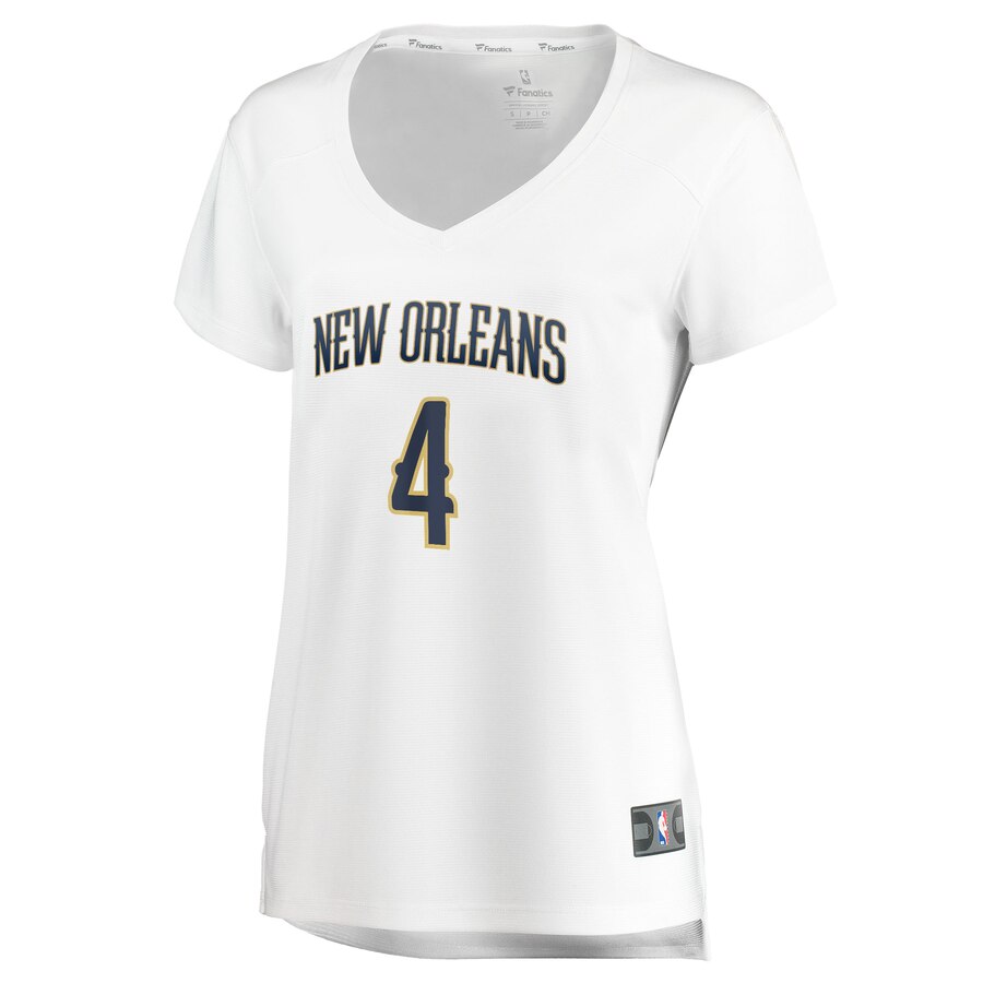Alternative view of Jj Redick New Orleans Pelicans Fanatics Branded Women's Fast Break Player Basketball Jersey - Association Edition - White