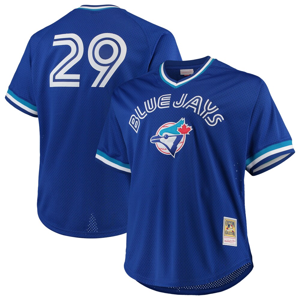 Joe Carter Toronto Blue Jays Mitchell & Ness Big & Tall Cooperstown Collection Mesh Batting Practice Baseball Jersey - Royal