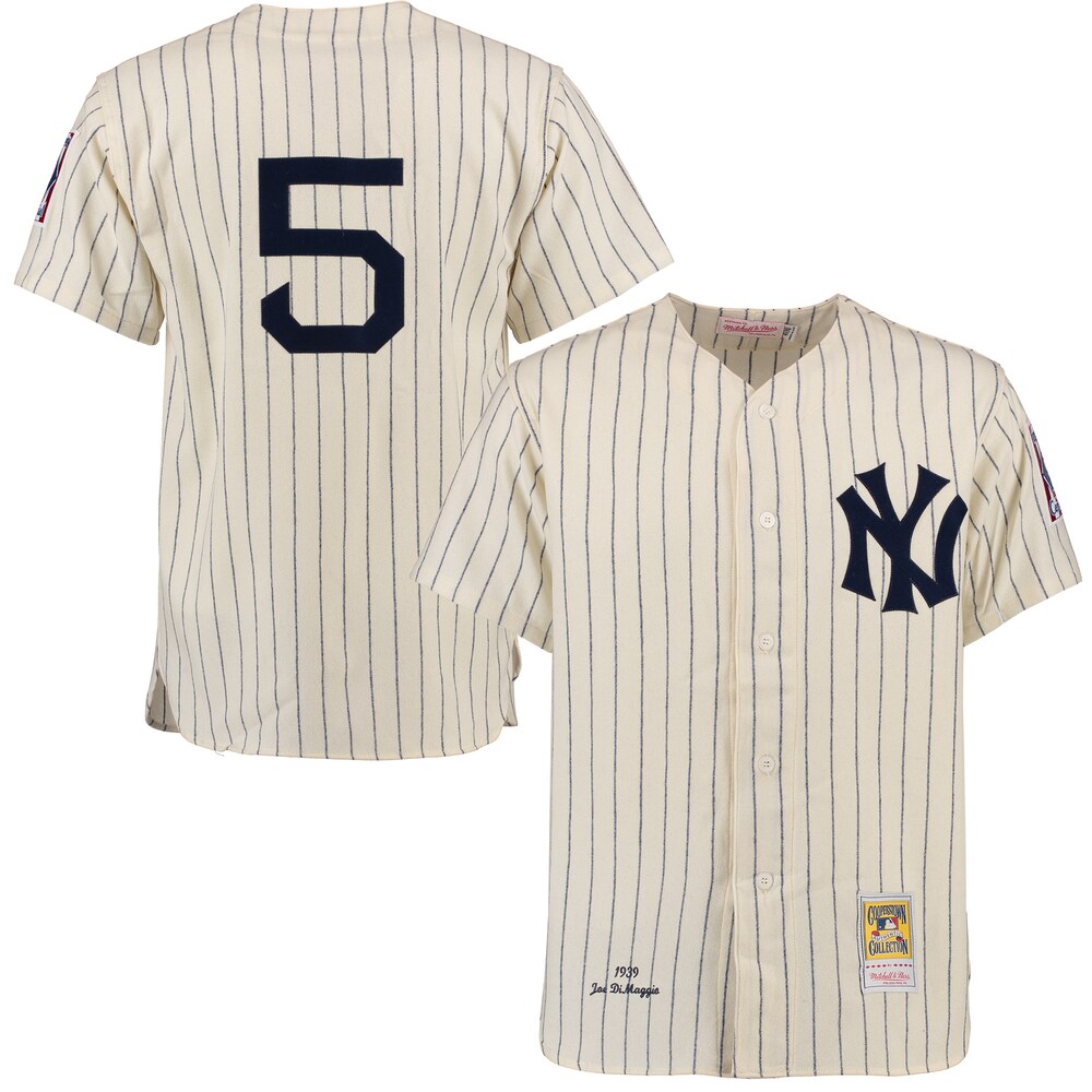 Joe Dimaggio New York Yankees Mitchell & Ness Throwback Baseball Jersey - Cream