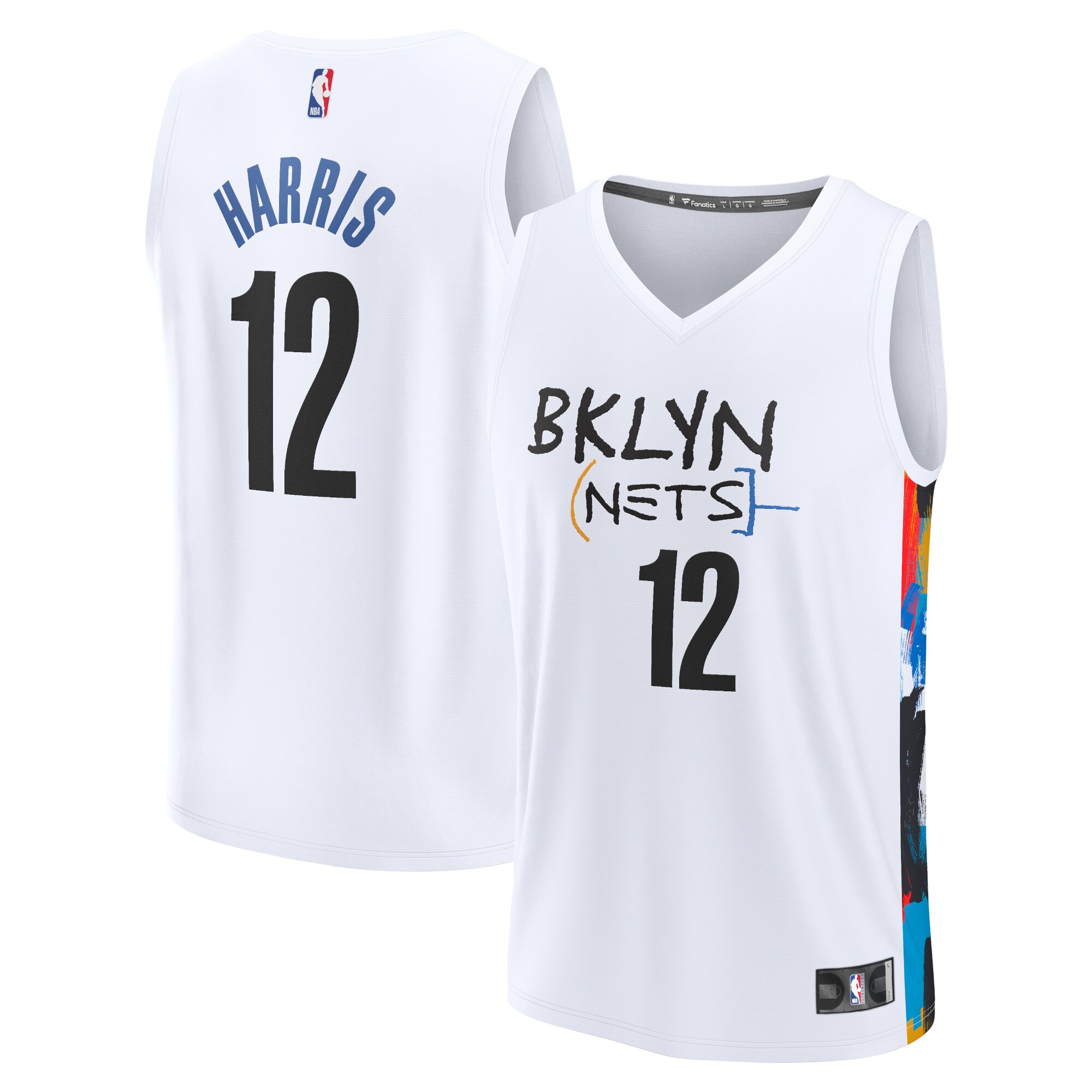 Alternative view of Joe Harris Brooklyn Nets Fanatics Branded 2022/23 Fastbreak Jersey - City Edition - White