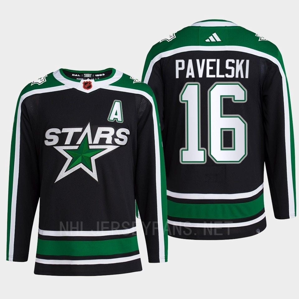 Joe Pavelski 16 Reverse Retro 2.0 2022 Dallas Stars Black Hockey Jersey Pro Primegreen - JS825 