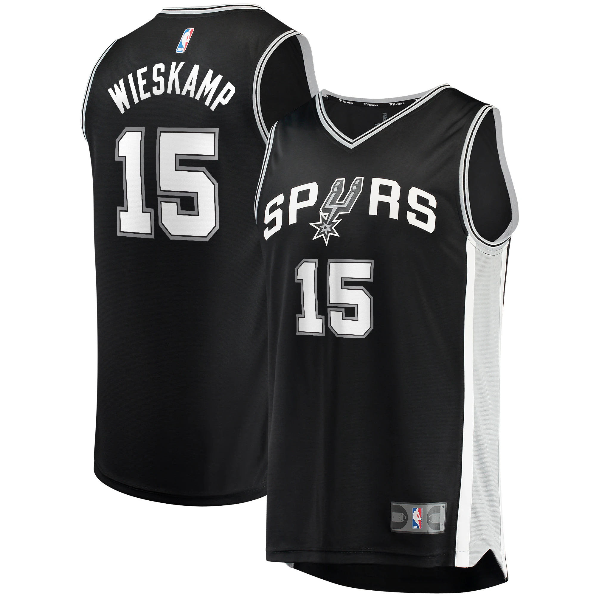 Joe Wieskamp San Antonio Spurs Fanatics Branded 2021/22 Fast Break Replica Basketball Jersey - Icon Edition - Black